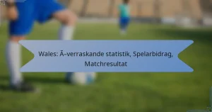 Wales: Överraskande statistik, Spelarbidrag, Matchresultat