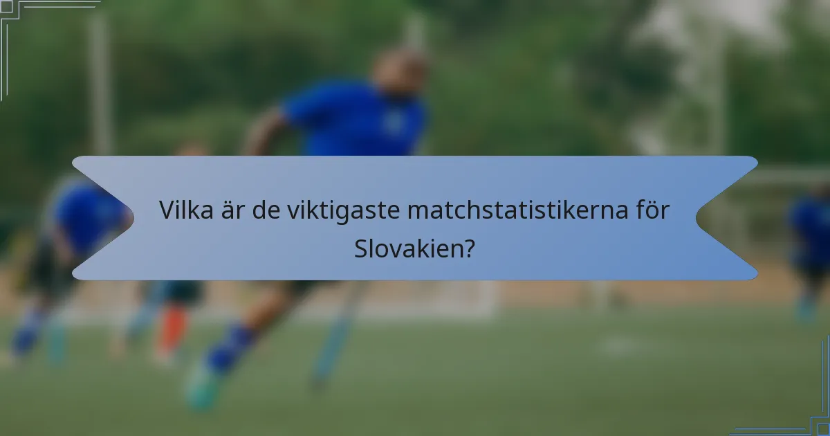 Vilka är de viktigaste matchstatistikerna för Slovakien?